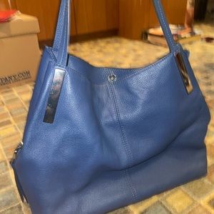 blue vince camuto leather bag